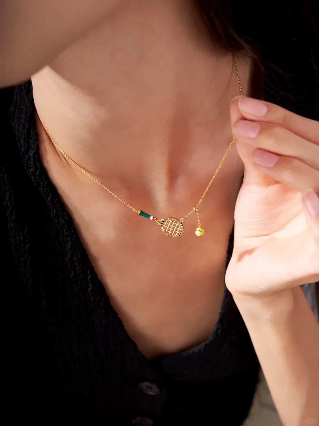 Clubhouse Racket Necklace