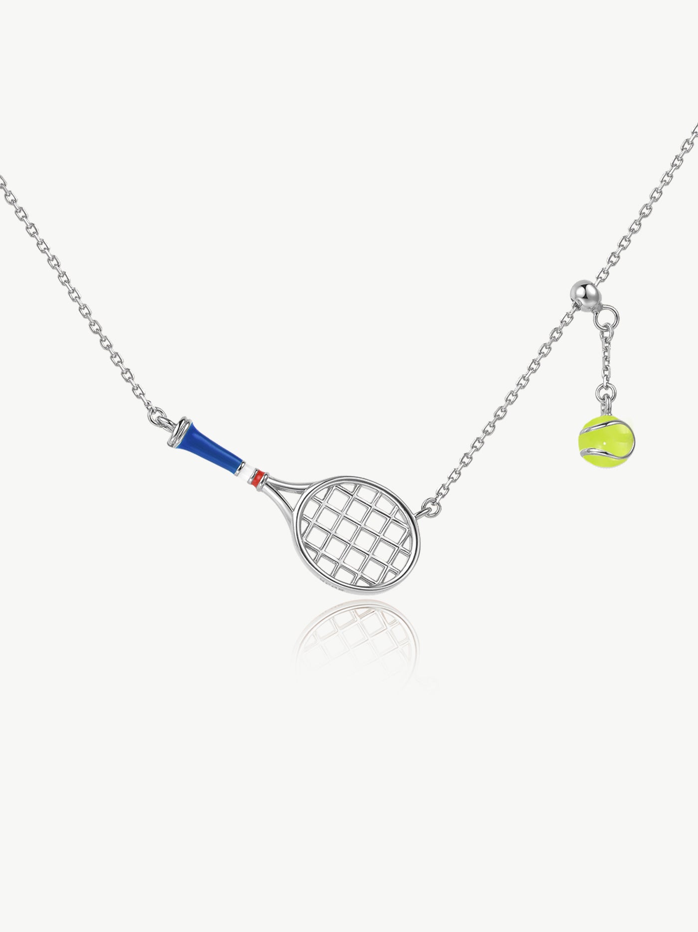 Tennis Racquet Necklace (Blue)
