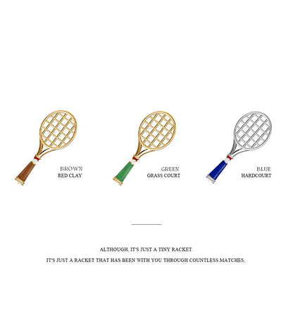 Tennis Racquet Necklace (Blue)