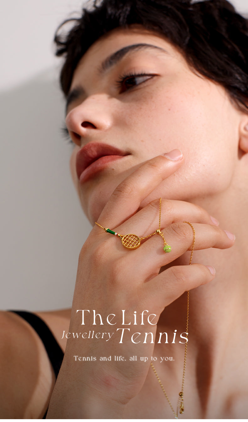 WinvelD'or - Tennis Racquet Necklace (Brown)