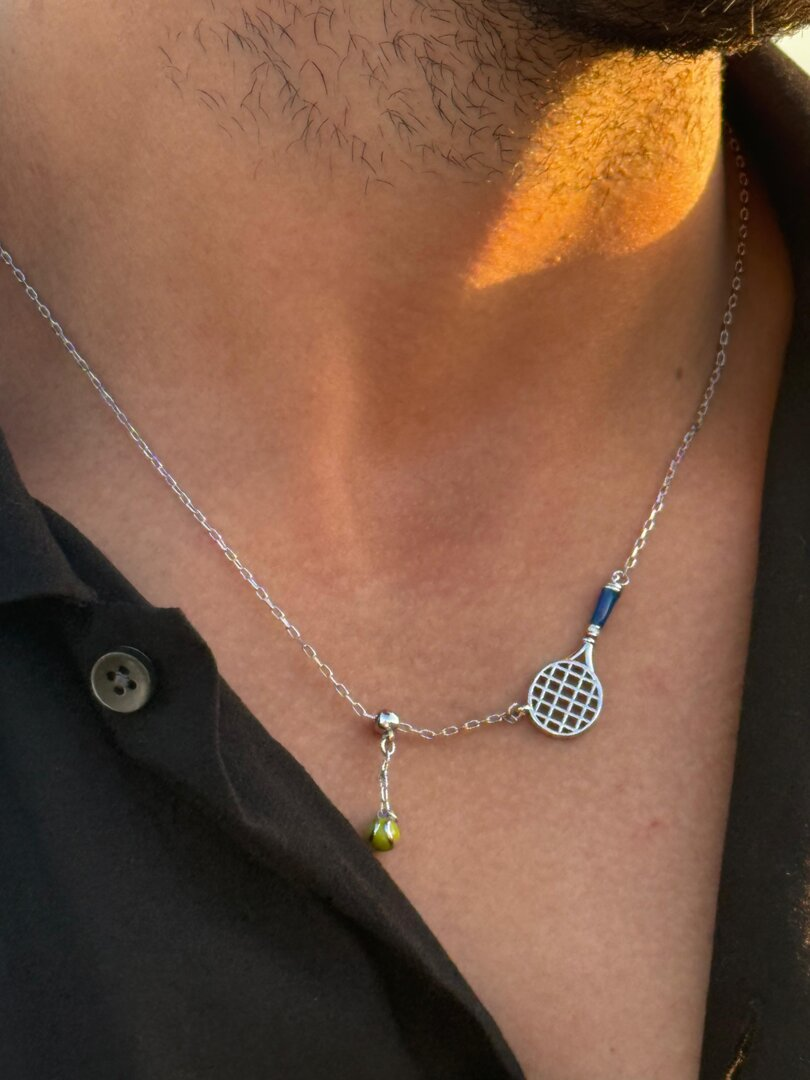 Tennis Racquet Necklace