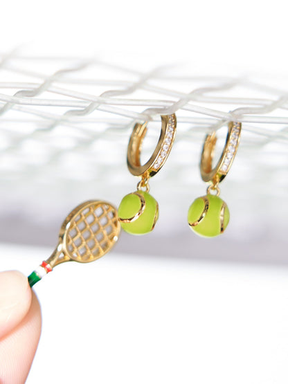 Tennis earrings (Green)