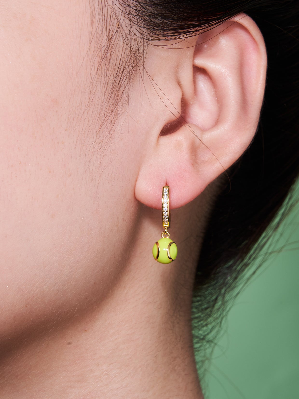 Tennis earrings (Green)