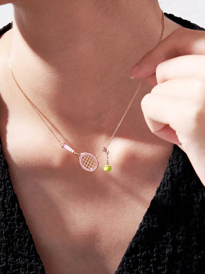 Court Queen Racket Necklace