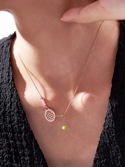 Court Queen Racket Necklace