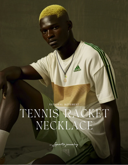 Men's Tennis Racquet Cord Necklace