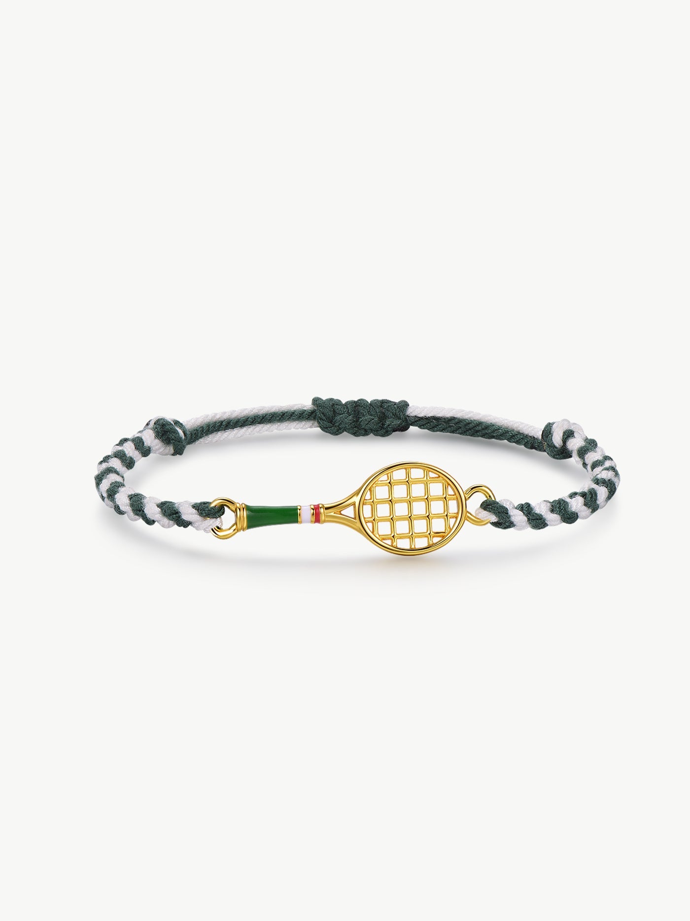 Tennis Racquet Cord Bracelet (Brown)