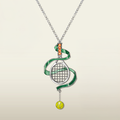 Terre Battue Tennis Necklace — Parisian Clay Edition