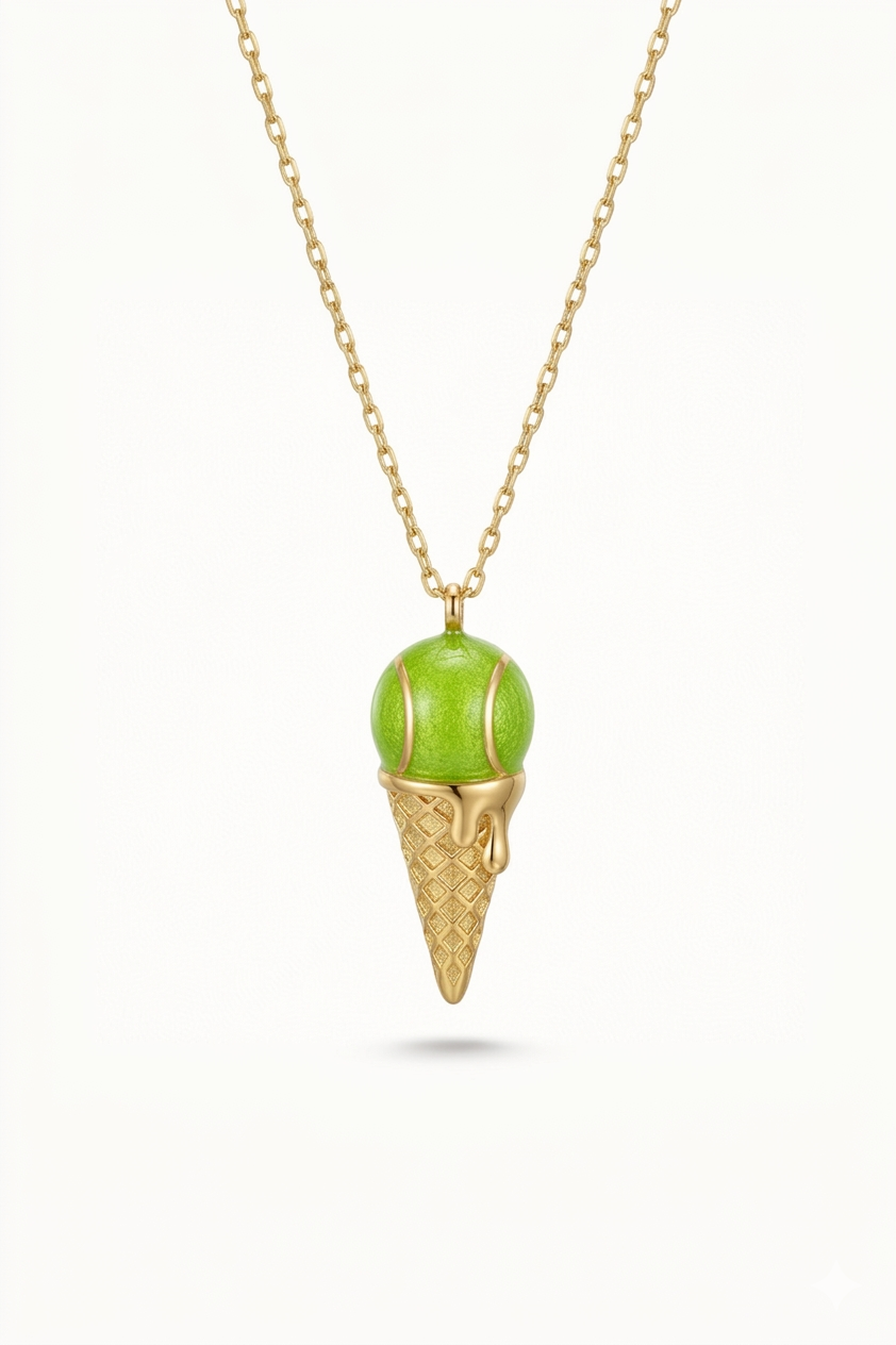 Sweet Serve Tennis Necklace