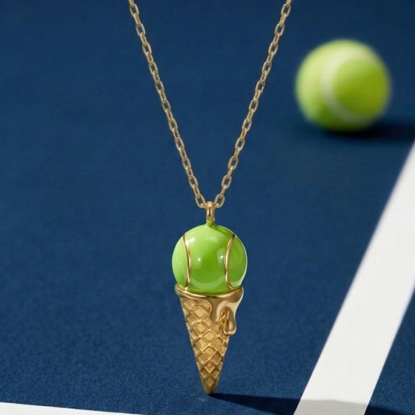 Sweet Serve Tennis Necklace