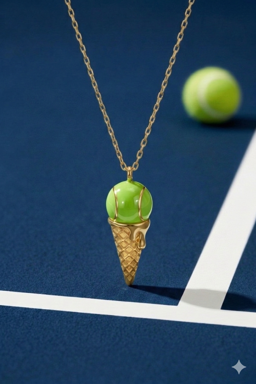 Sweet Serve Tennis Necklace