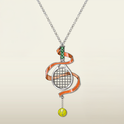 Terre Battue Tennis Necklace — Parisian Clay Edition