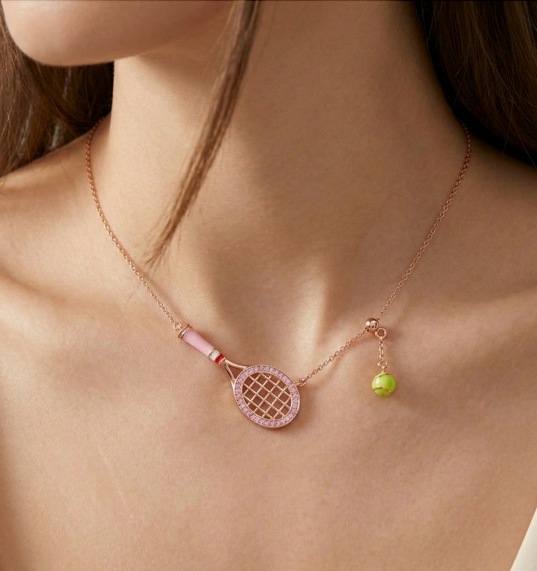 Court Queen Racket Necklace