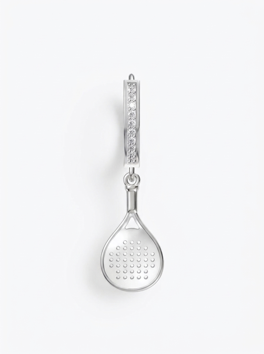Padel Racket Huggie Hoop Earrings