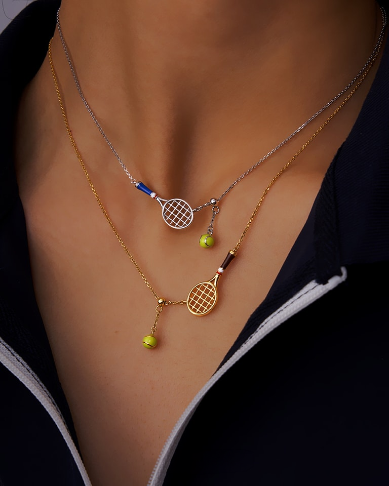 Tennis Racquet Necklace