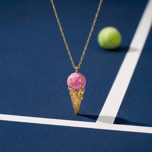 Sweet Serve Tennis Necklace