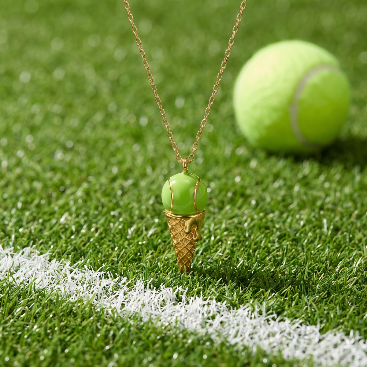 Sweet Serve Tennis Necklace