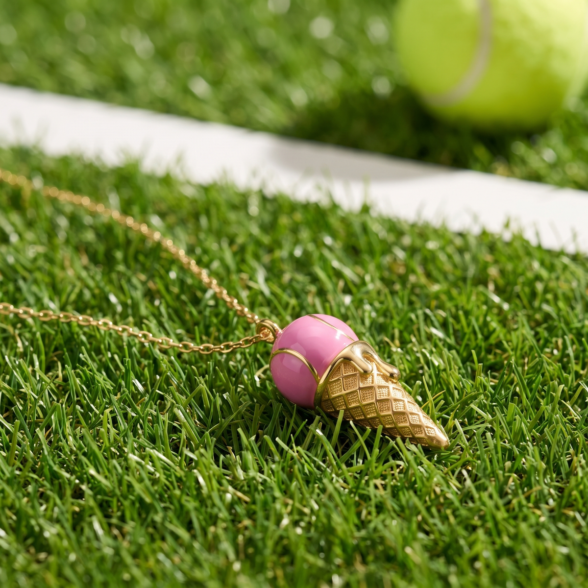 Sweet Serve Tennis Necklace