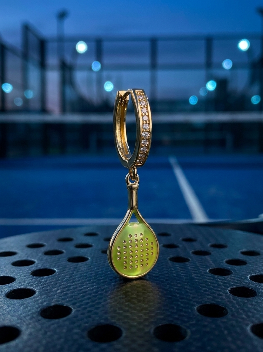 Padel Racket Huggie Hoop Earrings