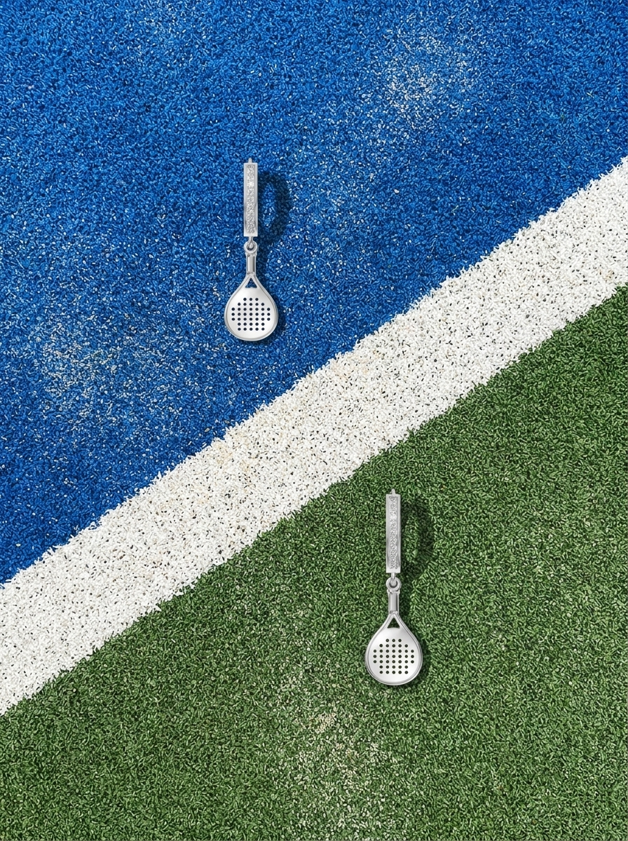 Padel Racket Huggie Hoop Earrings