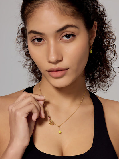 WinvelD'or - Tennis Racquet Necklace (Brown)