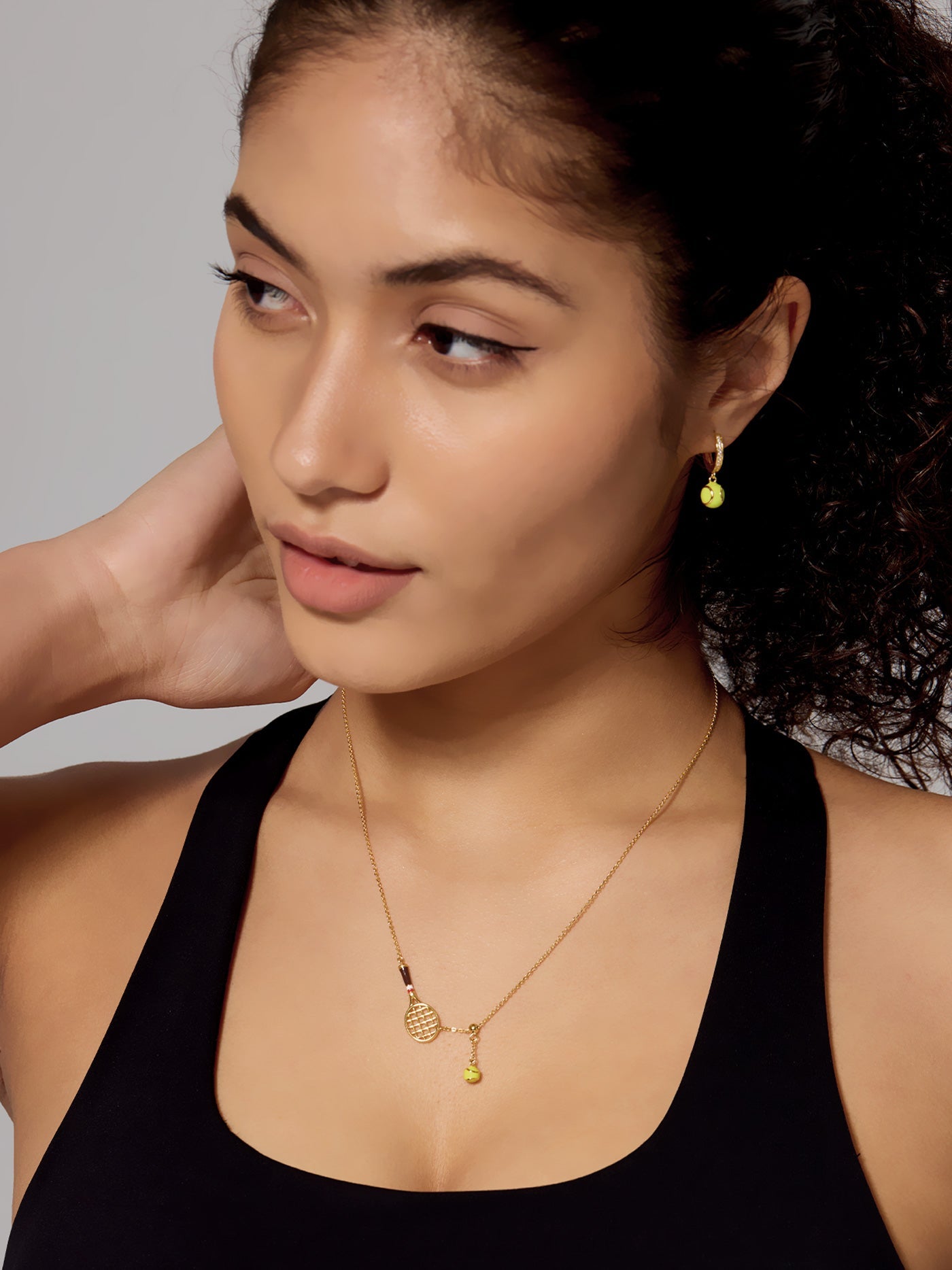 WinvelD'or - Tennis Racquet Necklace (Brown)