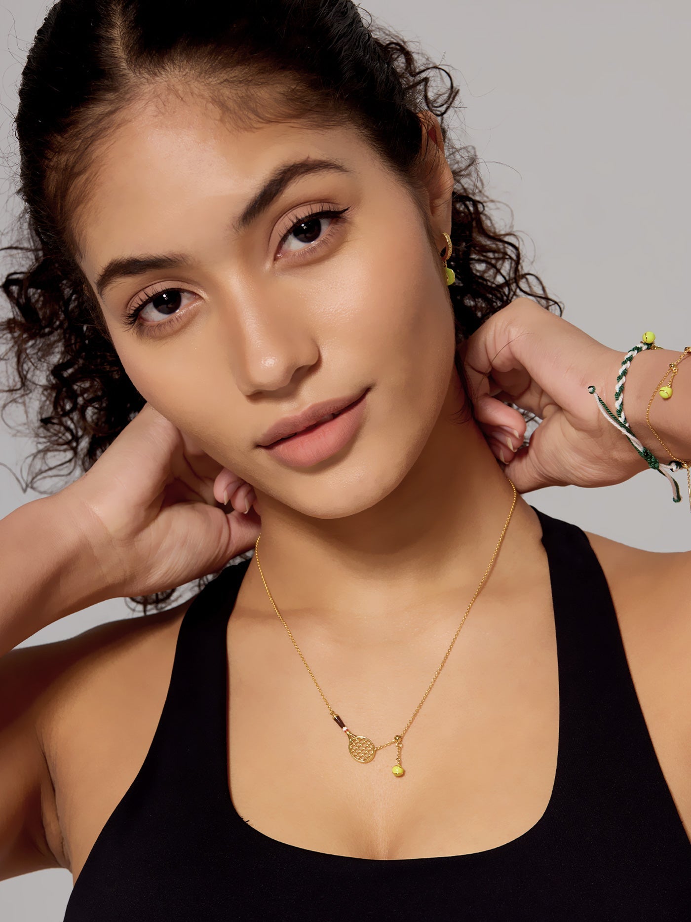 WinvelD'or - Tennis Racquet Necklace (Brown)