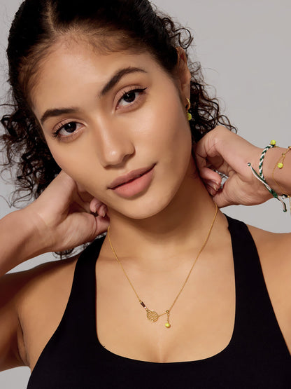 WinvelD'or - Tennis Racquet Necklace (Brown)