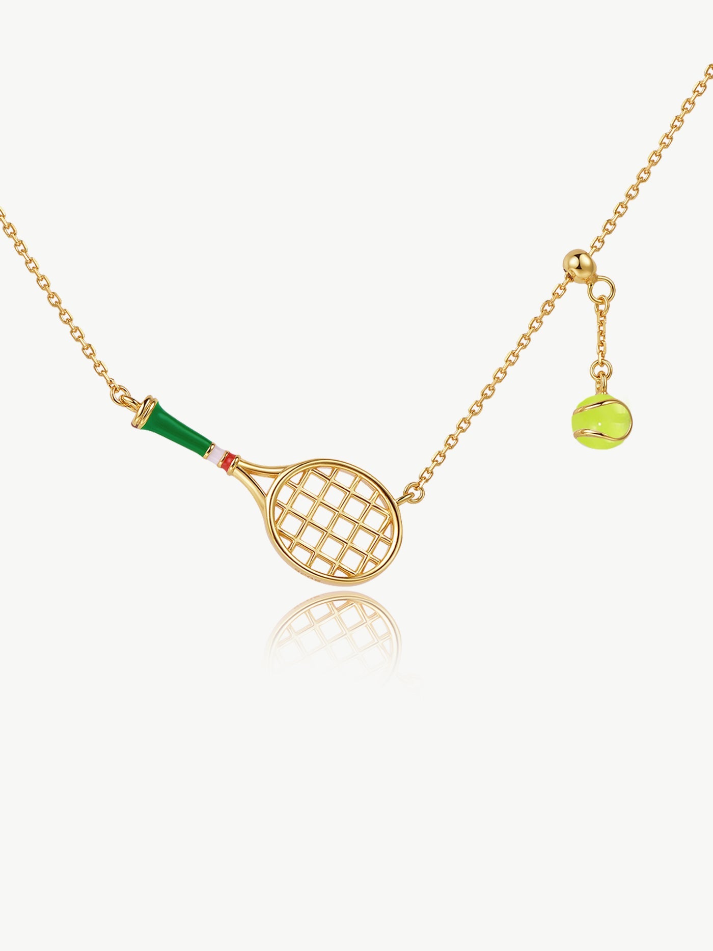 WinvelD'or - Tennis Racquet Necklace (Brown)