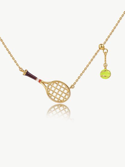 WinvelD'or - Tennis Racquet Necklace (Brown)